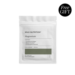 Free Magnesium Supplements (20 x Capsules) when you spend £25+ on Wild Nutrition
