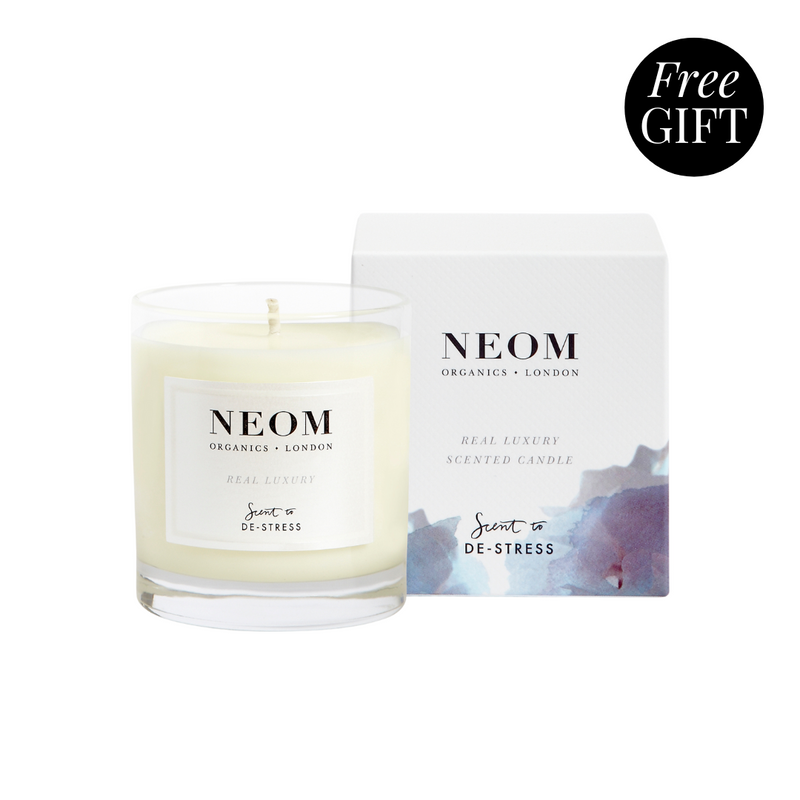 Free Real Luxury 1 Wick Candle when you spend £60+ on Neom Organics