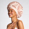 Blush Oversized Satin Bonnet