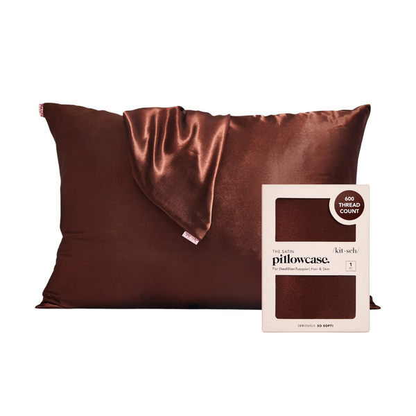 KITSCH Satin Pillowcase (Chocolate) – Amelia Nour