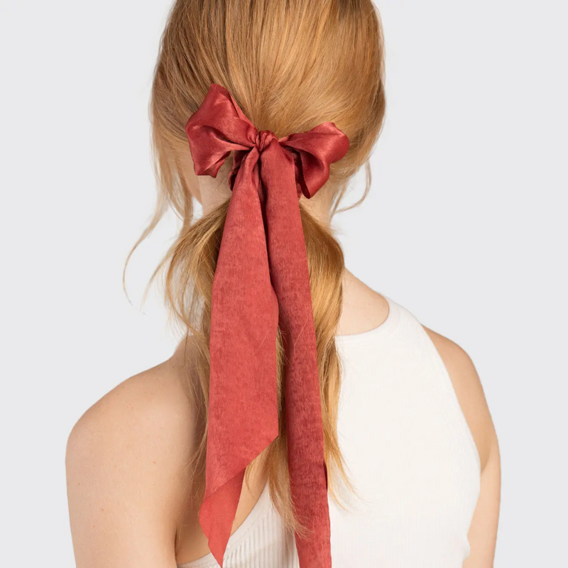 Satin Scarf Scrunchies - Blush & Mauve