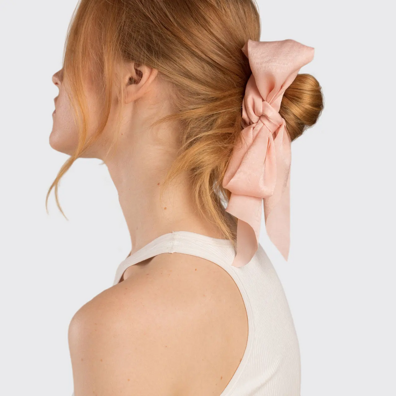 Satin Scarf Scrunchies - Blush & Mauve