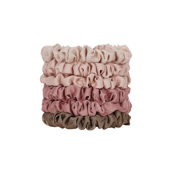 Ultra Petite Satin Scrunchies - Terracotta