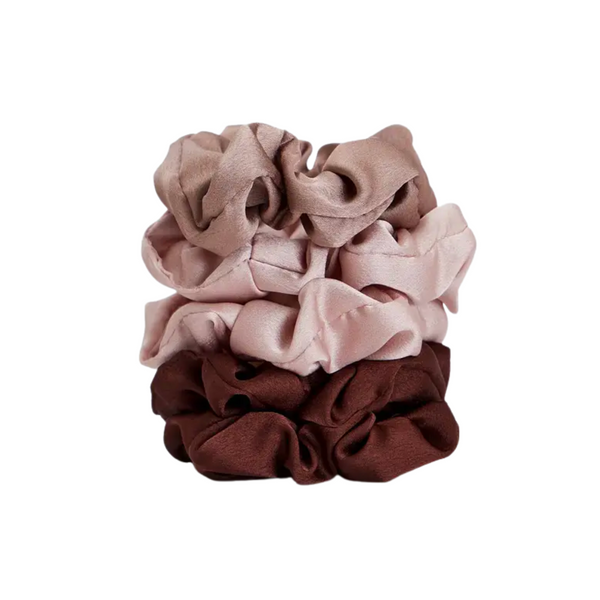 Satin Pillow Scrunchies - Cameo