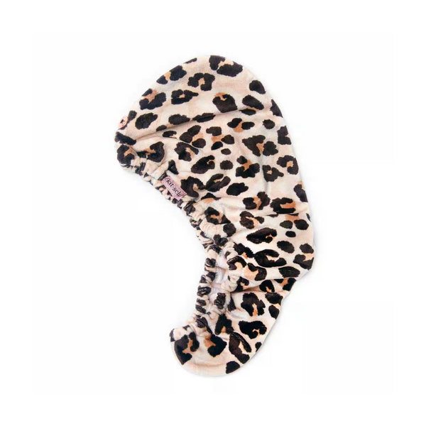 KITSCH Microfiber Hair Towel Leopard Print