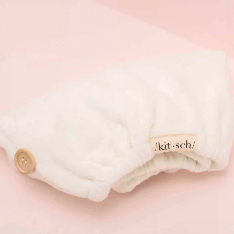 KITSCH Eco-Friendly Microfiber Hair Towel Ivory