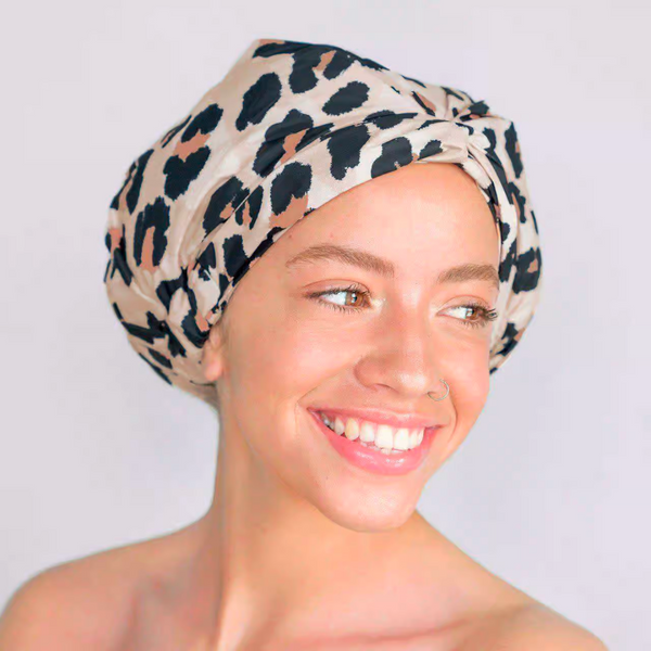 KITSCH Leopard Print Luxe Shower Cap