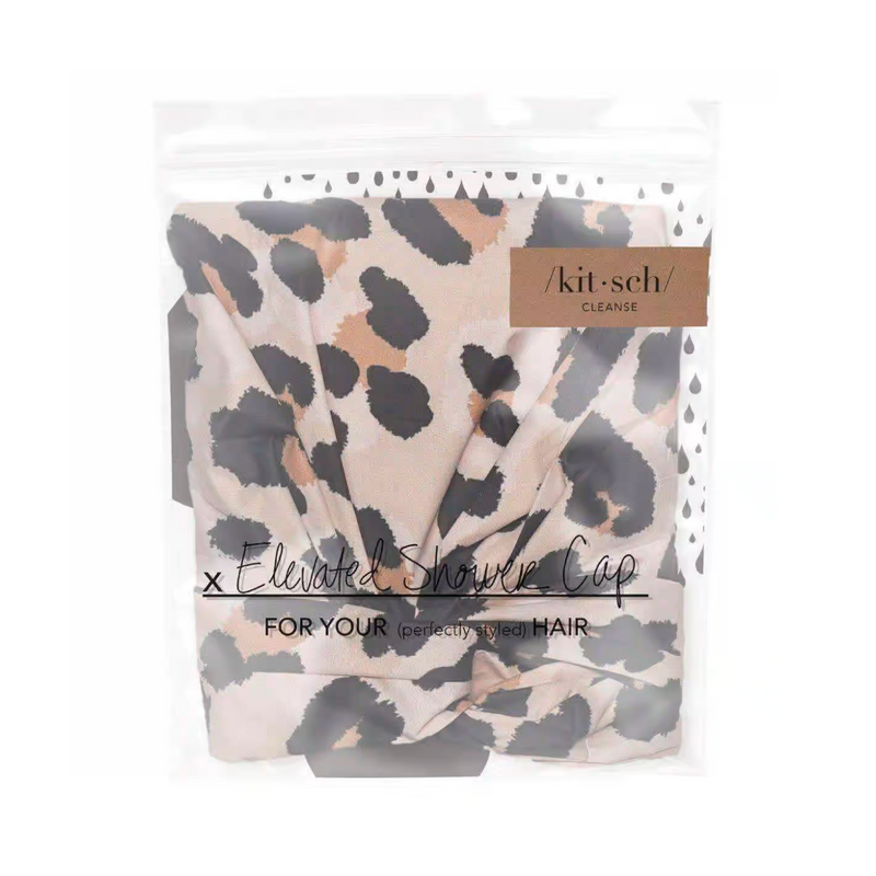 KITSCH Leopard Print Luxe Shower Cap
